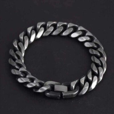 12mm Solid 316L Stainless Steel Unique Cuban Curb Link Chain Bracelets