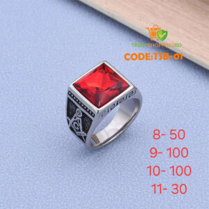 Retro 316L High Quality Zirconia Finger Ring  ( CODE:TSB-01)