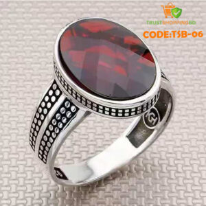 316L Vintage Style Men Zirconia Stone Finger Ring ( CODE:TSB-06)