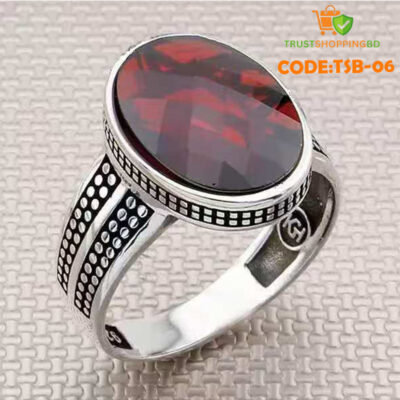 316L Vintage Style Men Zirconia Stone Finger Ring ( CODE:TSB-06)