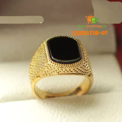 Turkish High Quality Black Stone Finger Ring ( CODE:TSB-07)