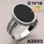 316L Vintage Style Men Onyx Stone Finger Ring ( CODE:TSB32)