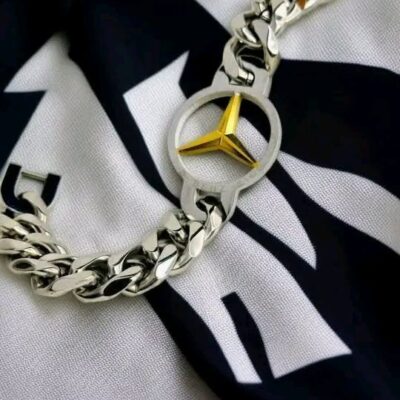 High Quality Mercedes Silver Gold Bracelet