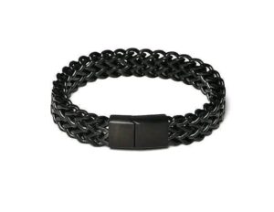 Snake Chain Men Black Color Bracelet