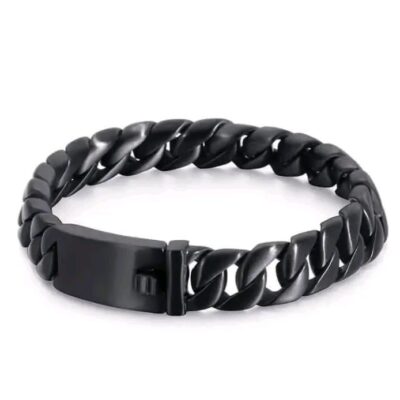 12mm Solid 316L Stainless Steel Unique Cuban Curb Link Chain Bracelets