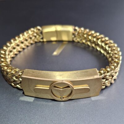 Snake Chain Men Golden Color Bracelet