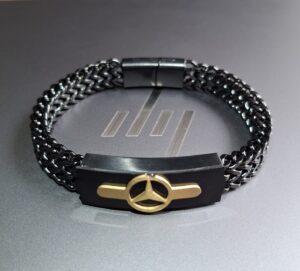 Snake Chain Men Black Color Bracelet