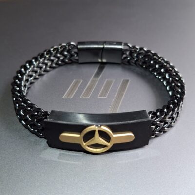 Snake Chain Men Black Color Bracelet