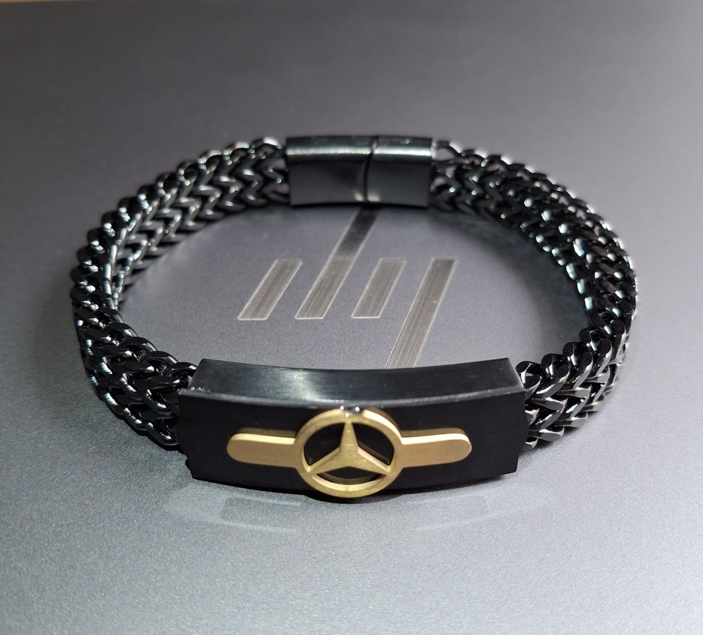 Snake Chain Men Black Color Bracelet
