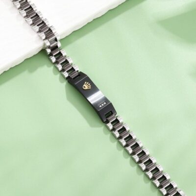 Men’s Stainless Steel Crown Jubilee Chain Bracelet