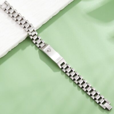 Men’s Stainless Steel Crown Jubilee Chain Bracelet