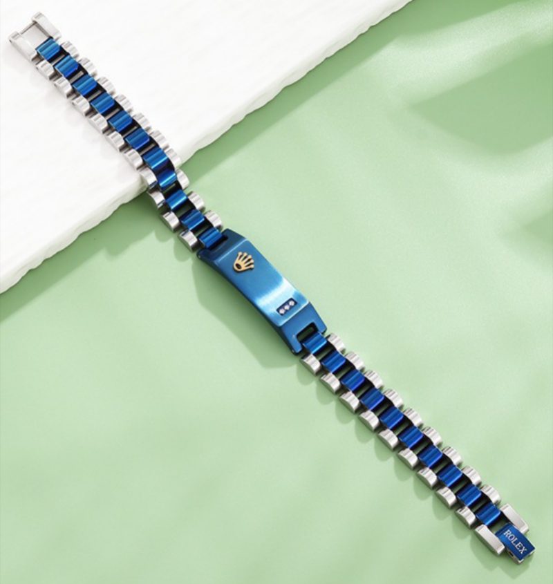 Men’s Stainless Steel Crown Jubilee Chain Bracelet