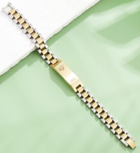 Men’s Stainless Steel Crown Jubilee Chain Bracelet