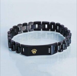 Men’s Stainless Steel Crown Jubilee Chain Bracelet
