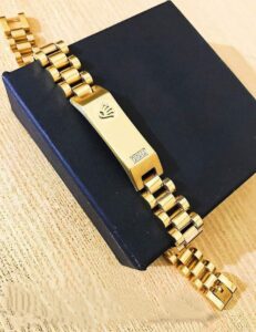 Men’s Stainless Steel Crown Jubilee Chain Bracelet