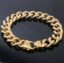 316L Stainless Steel Mens Bracelet Golden