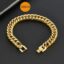 316L Stainless Steel Mens Bracelet Golden