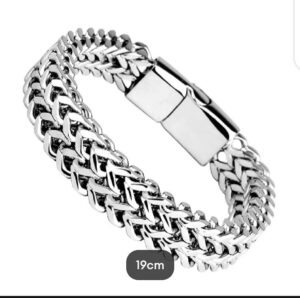 Snake Chain Men Silver Color Bracelet