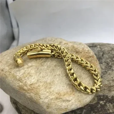 Vintage Chain Link Golden MenBracelet
