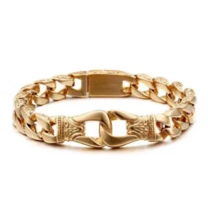 Fashion Gold Plated Thick Chain Bracelet for Men