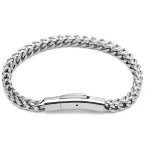 Vintage Chain Link Men Silver Bracelet