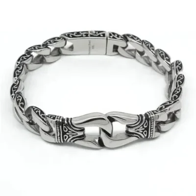 Fashion Silver Plated Thick Chain Bracelet for Men
