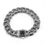 Men’s Black Gemstone Stainless Steel Bracelet
