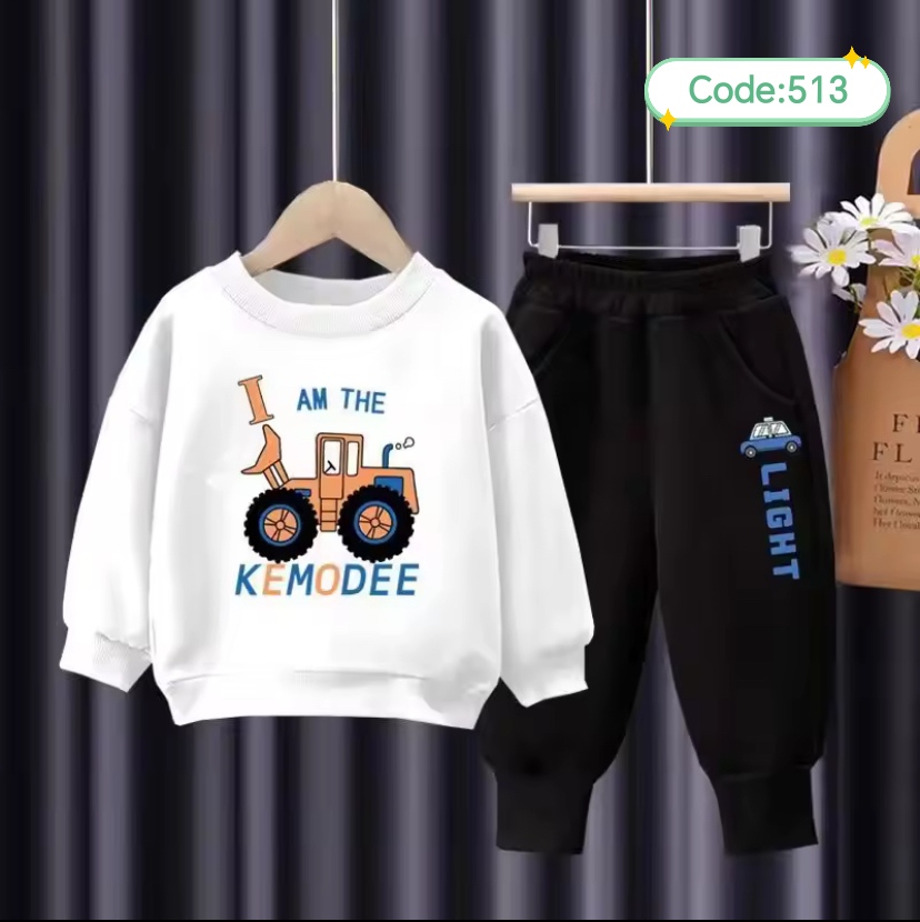 শিশুদের সুইটশার্ট ও ট্রাউজার কম্বো (কোড:৫১৩)