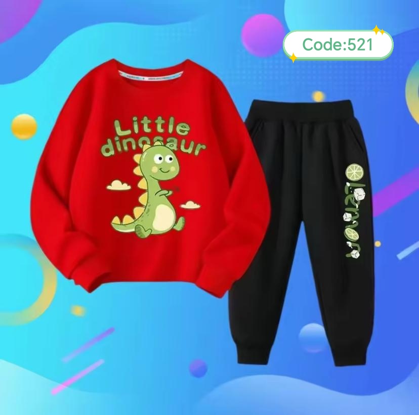 শিশুদের সুইটশার্ট ও ট্রাউজার কম্বো (কোড:৫২১)