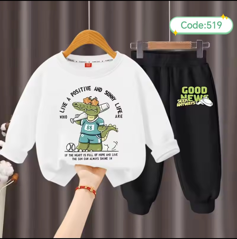 শিশুদের সুইটশার্ট ও ট্রাউজার কম্বো (কোড:৫১৯)