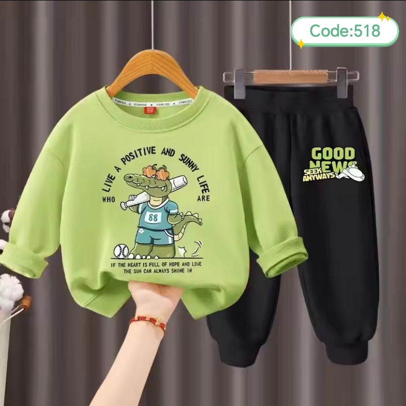 শিশুদের সুইটশার্ট ও ট্রাউজার কম্বো (কোড:৫১৮)