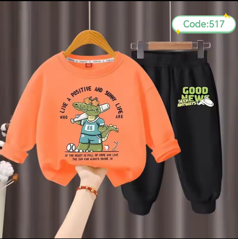 শিশুদের সুইটশার্ট ও ট্রাউজার কম্বো (কোড:৫১৭)